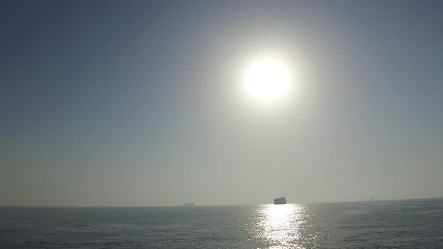 Ship, sea and sun.