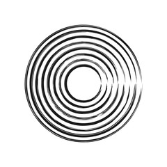 Vector pattern with circles. Black and white texture.