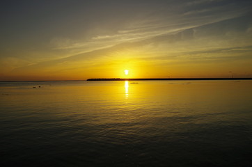 Obraz premium Sandy beach sunset