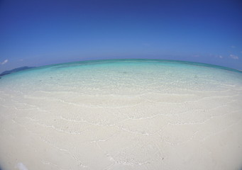 Resort white sand beach