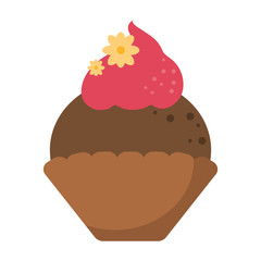 cupcake dessert with petals