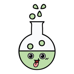 cute cartoon test tube
