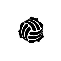 Volleyball symbol faces