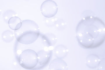 Soap bubbles float background.