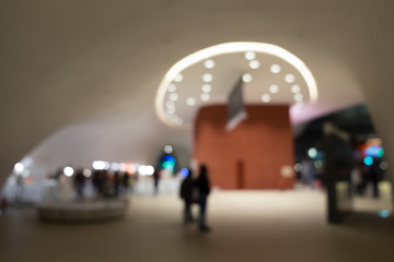 Blurry scenes of Taichung National Theater's interior
