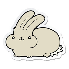 sticker of a cartoon rabbit