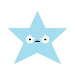 flat color retro cartoon star fish