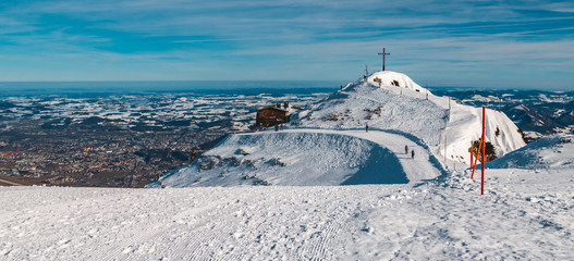 Beautiful alpine winter view at the Untersberg-Salzburg-Austria