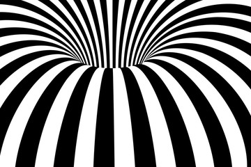 Fototapeta premium Abstract black and white wavy stripes background. Vector illustration