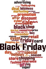 Obraz premium Black friday word cloud