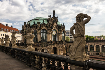 Dresden, Germany: Zwinger art Museum statue