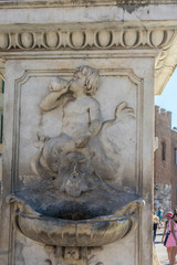 Italy,Pisa, an old stone wash basin