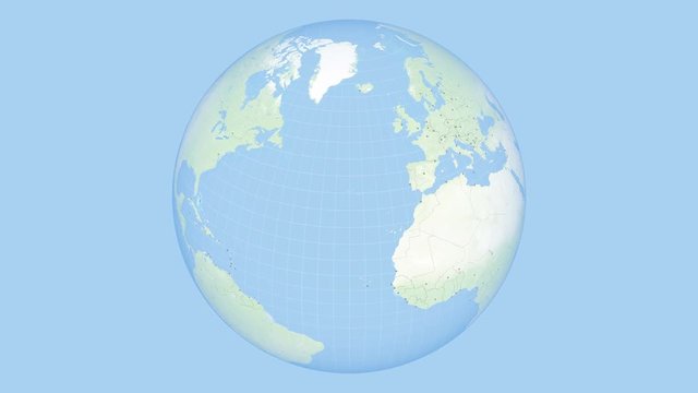 Zoom to Sweden. State Borders and Capitals. World Zoom Into the Kingdom of Sweden - Planet Earth. Political Borders of European Countries: Norway, Finland, Denmark, Germany, Poland, France, Russia.