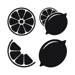 Lemon icon illustration isolated vector sign