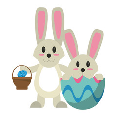 Easter day cute cartoons