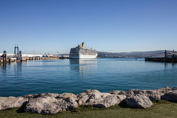 Casablanca, Morocco: Cruise liner Costa Mediterranea in Casablanca sea port.