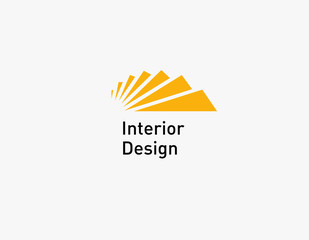 Abstract logo icon stairs construction interior design