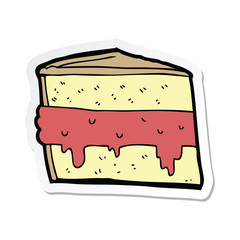 sticker of a cartoon cake
