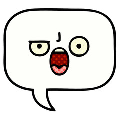 comic book style cartoon speech bubble