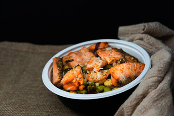 japanese food Mix Sashimi Chirashi Rice Bowl