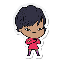 cartoon girl arms crossed