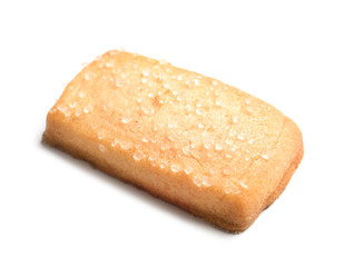 Tasty Danish butter cookie isolated on white