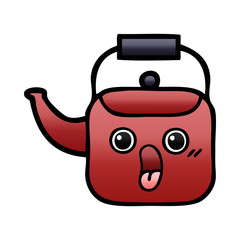 gradient shaded cartoon kettle