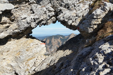 Mountain view, hiking, hochplatte, Germany, alps, window