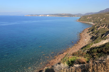 Street between Bosa and Alghero, Sardinia, Italy
