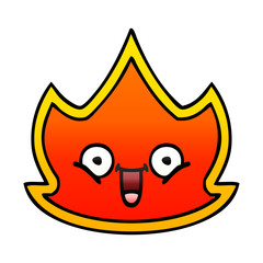 gradient shaded cartoon fire