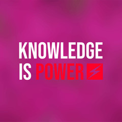 Knowledge is power. Life quote with modern background vector