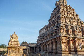 Airavateswara temple constructed by the Rajaraja Chola II in the 12th century AD. The temple is a recognised UNESCO World heritage monument Kumbakonam,Darasuram,Tamilnadu,india