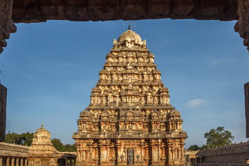 Airavateswara temple constructed by the Rajaraja Chola II in the 12th century AD. The temple is...