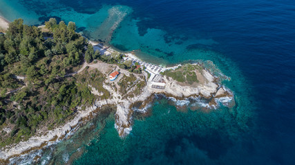 the head of Evreokastro in Limenas. Thassos, Greece