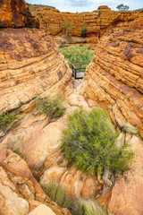hiking the bridge in kings canyon, watarrka national park, northern territory, australia 1