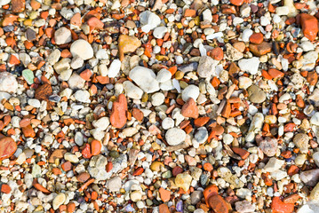 Small rocky cover the sea coast
