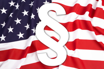 USA flag with paragraph symbol