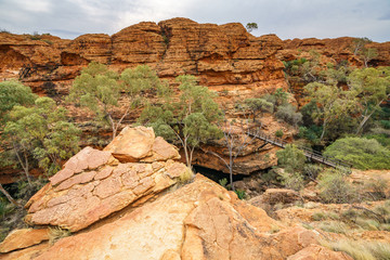 hiking the bridge in kings canyon, watarrka national park, northern territory, australia 12