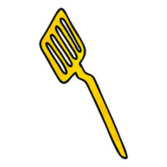 quirky hand drawn cartoon spatula