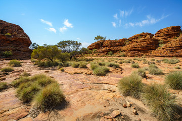 hiking in kings canyon in the sun, watarrka national park, northern territory, australia 9