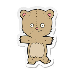 sticker of a cartoon teddy bear