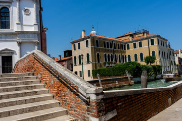 Italy, Venice, a large brick building