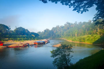 Fototapeta premium Kuala Tahan village, Taman Negara national park, Malaysia