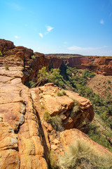 hiking in kings canyon in the sun, watarrka national park, northern territory, australia 29