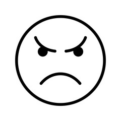 Illustration Angry Emoticon Icon © IYIKON