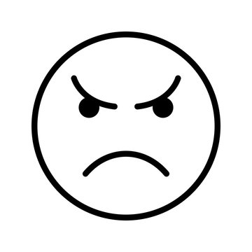 Illustration Angry Emoticon Icon
