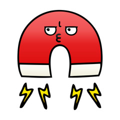 gradient shaded cartoon magnet