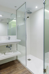 Beautiful modern bathroom interior in bright colors