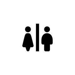 Couple icon. WC door sign