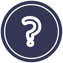 question mark circular icon